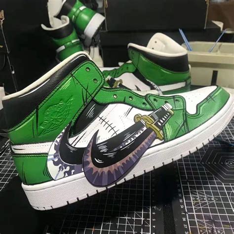 zoro nike schuhe|[Custom Shoes] Nike Dunk High 'Zoro One Piece Anime'.